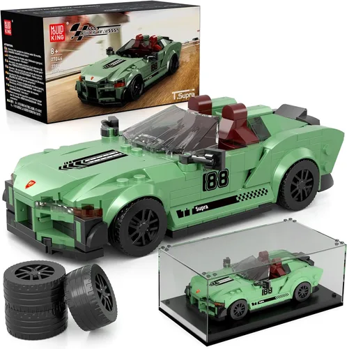 Vista 7 de Mould King Super Sports - Juego de construcción de autos deportivos con vitrina, 332 piezas de juguete de construcción para niños y adultos, kit