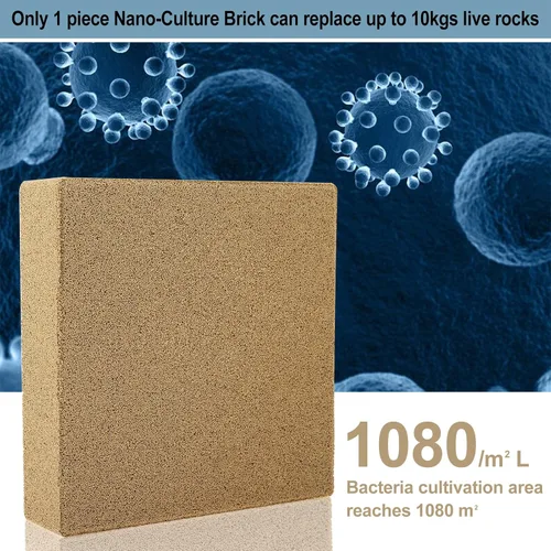 Vista 4 de RealPlus Medios de filtro para acuario, bio ladrillo cerámico, medios de filtro biológico para acuarios marinos y de agua dulce, estanque de peces