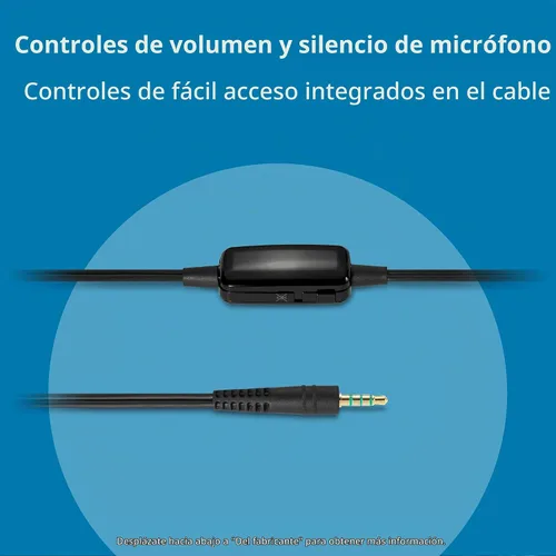 Vista 5 de Kensington Auriculares de alta fidelidad de 0.1 in con micrófono y botón de control de volumen (K33597WW)