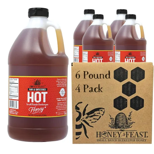 Vista 11 de HONEY FEAST 6 Libras de Miel en Granel Mezcla para Alergias - Vast American, Elaborada en Florida, Cruda y Sin Filtrar, Alto Contenido de Polen
