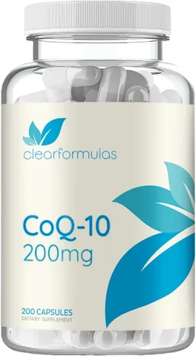 Vista 9 de Clear Formulas Absorción Rápida CoQ10 200mg - Coenzima Q10 200mg Potente antioxidante para la energía cardíaca y el envejecimiento - Cápsulas