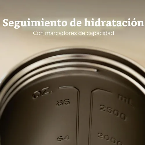 Vista 8 de ZULU Goals - Botella de agua de acero inoxidable con gran capacidad, aislada al vacío Jarra reutilizable con asa Tapa a prueba de fugas Negro