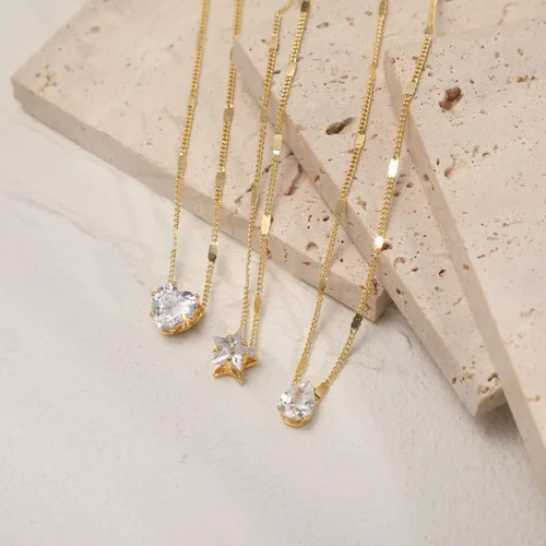 Vista 4 de ASCOMY Layered Necklaces for Women, Dainty Gold Necklace 14K Gold Plated Herringbone Necklace for Women Pearl Cross Necklace Paperclip Cuban Figaro
