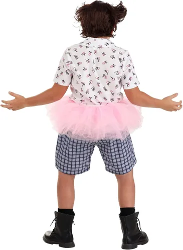 Vista 6 de Ace Ventura Pet Detective Disfraz de tutú Ace Ventura para niños con peluca, disfraz de película para niños para Halloween y juego de rol