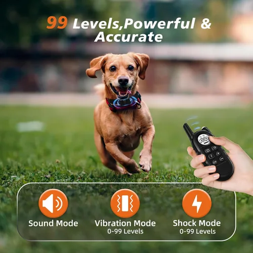 Vista 5 de Collar de choque para perro ultra compacto, collar de entrenamiento de perro más ligero con control remoto para perros pequeños de 5 a 30 libras