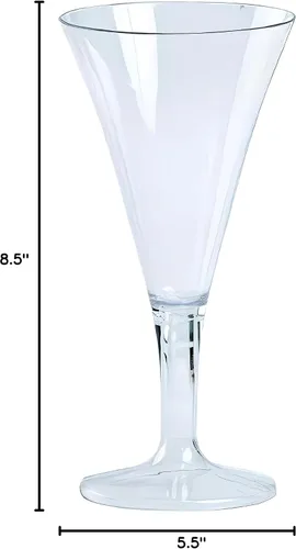 Vista 3 de Lillian Tablesettings Vaso de Martini, Mini, transparente, paquete de 10, 4.5 x 8.5 x 5.5 pulgadas (64562)