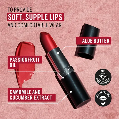 Vista 4 de Rimmel London Lasting Finish by Kate Lipstick, 001