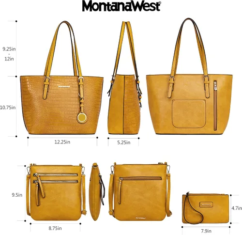 Vista 2 de Juego de bolsos para mujer, bolso de mano para mujer, bolso de hombro grande y mediano, bolso de hombro, bolso de 2 piezas