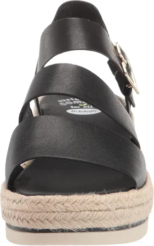 Vista 2 de Dr. Scholl's Shoes Sandalia de cuña Once Twice Alpargata para mujer, Metálico