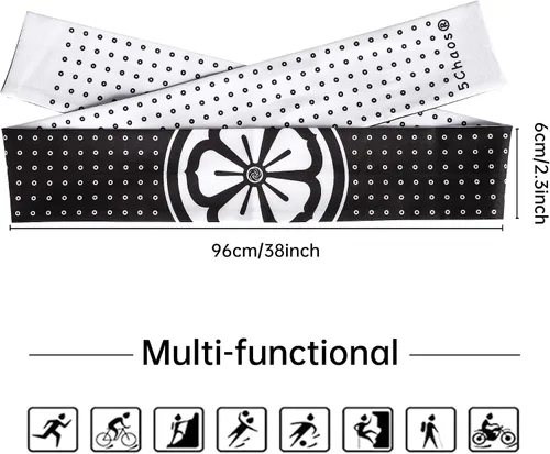 Vista 5 de Diadema reversible de guerrero, Bushido Hachimaki para karate, Halloween, sushi