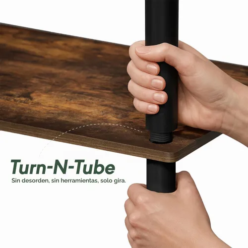 Vista 5 de Furinno Escritorio para el hogar, escritorio para juegos de 23.6 pulgadas de ancho con bandeja para teclado, estante abierto, escritorio para Ámbar