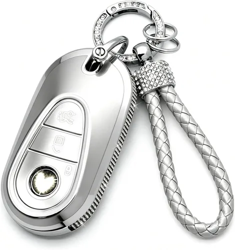 Vista 24 de Creativity Funda para llave de Mercedes Benz. Hermosa funda de TPU compatible con CLS CLK AMG ML C CL E S SL SLK G GLC GLE GLS M R Smart Remote Key