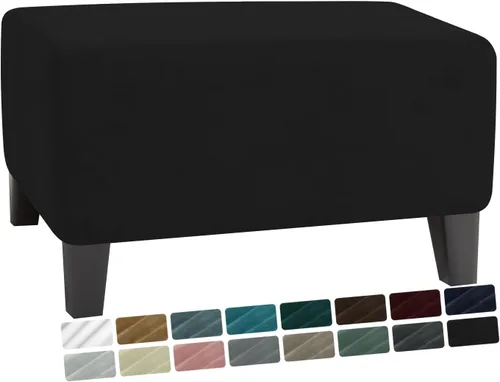 Vista 26 de MAXIJIN Funda Otomana de Terciopelo Cubierta Rectangular Elástica Cubiertas de Otomano Cuadradas Funda Rectangular Lavable para Taburete de Pie