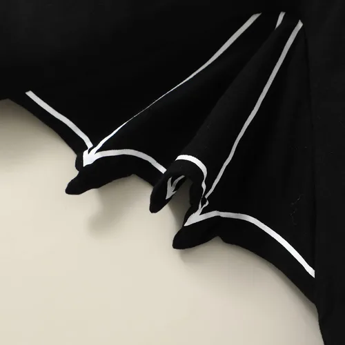 Vista 5 de Traje de Halloween para bebés recién nacidos, disfraz de murciélago y cosplay, overol con capucha
