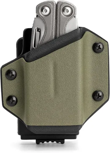 Vista 14 de TACTICAL GEEK TX1 - Funda multiherramienta EDC, funda ajustable con clip trasero para cinturón, multiherramienta no incluida (negro)