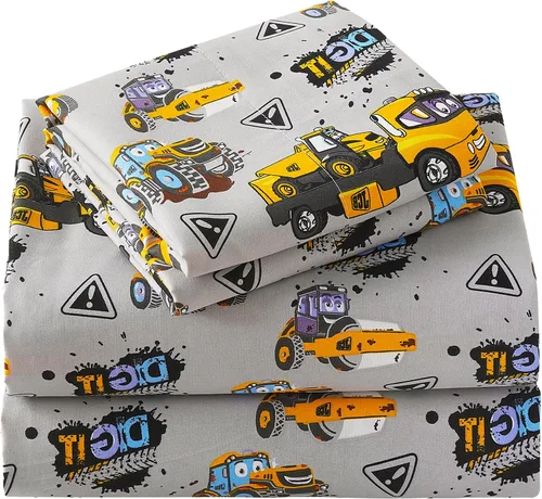 Vista 9 de Viviland 3 Pieces Boys Twin Sheets Set Kids, Baseball Printed Sheets
