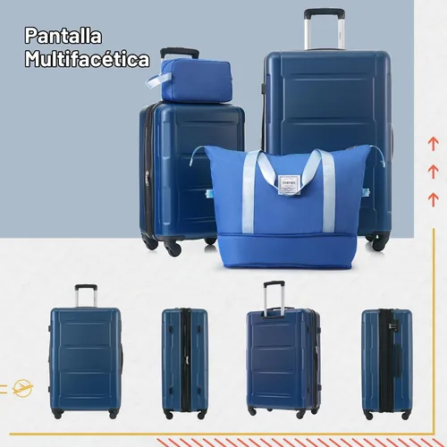 Vista 2 de Merax Equipaje Sets 2 piezas Hardshell 20&28 IN Maleta Set con bolsa de lona