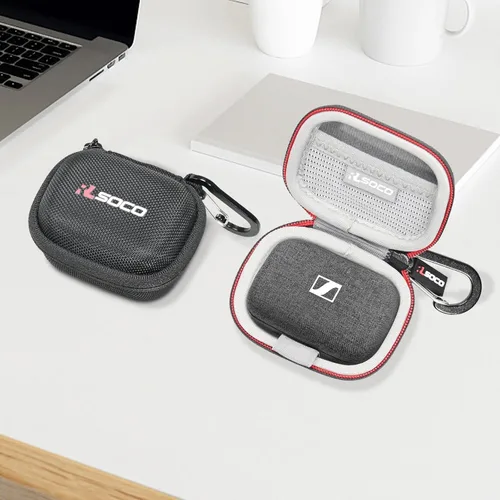 Vista 7 de RLSOCO Funda de transporte para auriculares inteligentes Sennheiser Momentum True Wireless 4/3 - Negro (solo funda)
