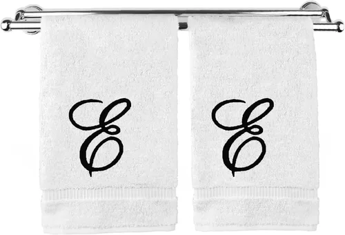 Vista 18 de Toalla de mano con monograma, regalo personalizado, 16 x 30 pulgadas, extra absorbente, 100% algodón turco, acabado de rizo suave, para baño, cocina