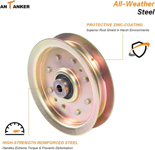 Vista 5 de Polea tensora plana 753-08171 956-04129 para Cub Cadet Parts RZT 50 Poleas de accionamiento de cubierta de cortacésped Troy Bilt LTX1050 GT54 RZT42