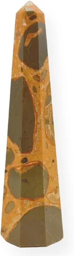Vista 25 de WholesaleGemShop - Torre de obelisco de piedras preciosas de 3 pulgadas, faceta gigante, cristal de roca de Aura Rock Natural pulido Earth Wand