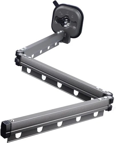 Vista 10 de AUNMAS Perchero de secado de ropa, para montar en la pared, perchero retráctil para secar ropa, ahorrador de espacio, para balcón, lavandería, baño
