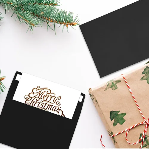 Vista 3 de 50 paquetes de sobres de invitación, sobres para postales, sobres A2 negros, sobres para invitaciones, sobres para tarjetas de 4.5x5.5 pulgadas
