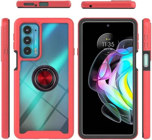 Vista 70 de Funda compatible con Xiaomi Poco X3 NFC, compatible con Xiaomi Poco X3 Pro/Poco X3 Ring Stand 3 en 1, color negro
