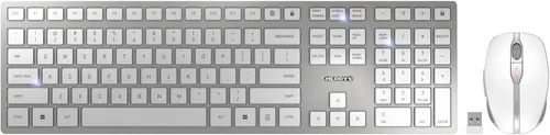 Vista 7 de CHERRY DW 9100 - Combo de teclado y mouse inalámbrico delgado, recargable Bluetooth y conexión RF de 2.4 GHz, teclas silenciosas, escritura