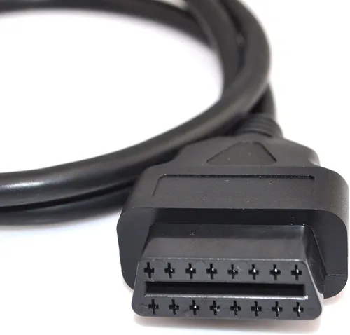 Vista 2 de iKKEGOL 3 pies 39.4 in OBD-II OBD2 ángulo recto 16 pines auto coche macho a hembra extensión cable de diagnóstico extensor adaptador
