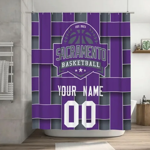 Vista 22 de Atlanta - Cortinas de ducha personalizadas con nombres y números, cortinas de ducha personalizadas con regalos para amantes, hombres, mujeres