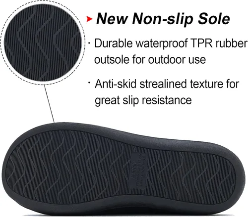 Vista 7 de MAIITRIP Pantuflas de espuma viscoelástica antideslizantes para hombre (tamaño 7-17)