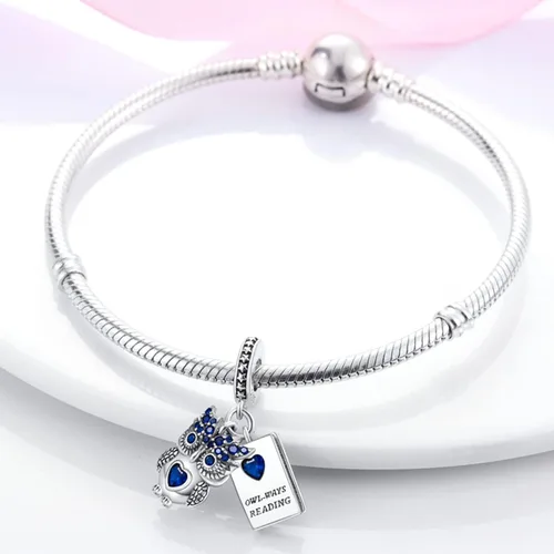 Vista 3 de MULA - Dijes de plata esterlina 925 para pulseras, cuentas aptas para pulseras Pandora, regalo con temática de calavera para Halloween, para que