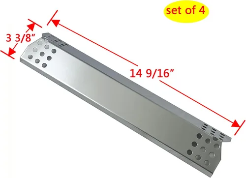 Vista 4 de Parts DP130 - Protector térmico de acero inoxidable de 14 9/16 x 3 3/8 pulgadas, repuesto para Sunbeam, Nexgrill, Grill Master, Charbroil, Kitchen