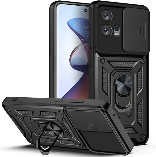 Vista 99 de Compatible con carcasa de soporte Infinix Zero Ultra 5G, con cubierta de lente de cámara deslizante compatible con funda Infinix Zero Ultra 5G Negro