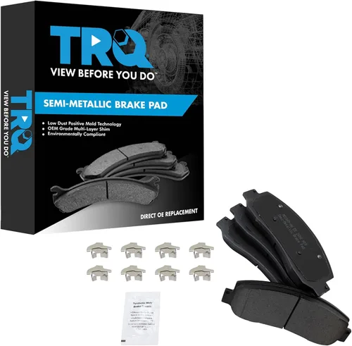 Vista 169 de TRQ Pastillas de freno delanteras semi metálicas compatibles con Ford Expedition 2018-2021 F-150 2018-2020 Lincoln Navigator 2018-2022