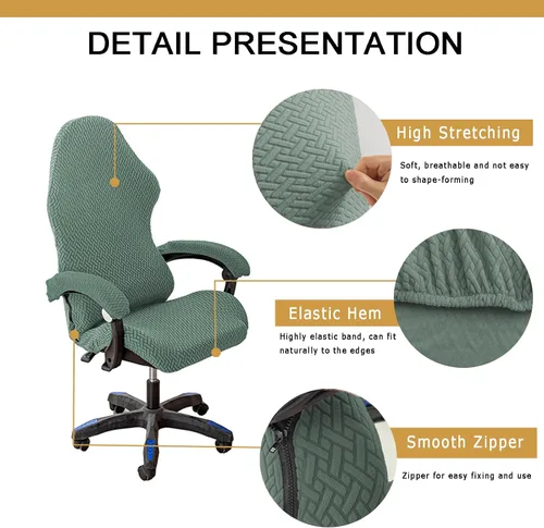 Vista 4 de Fundas para sillas de juego con fundas para apoyabrazos, funda para silla de escritorio, funda para silla de computadora, funda elástica para silla