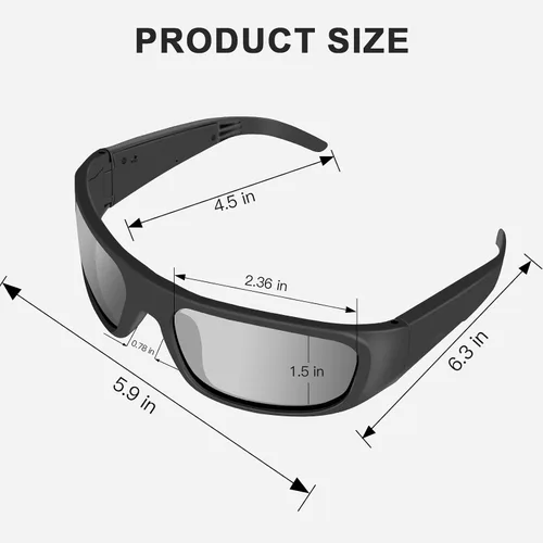 Vista 8 de OhO sunshine Bluetooth Audio Sunglasses, Lightweight Open Ear Sport Glasses, 10H Playtime,Water Resistant with Voice Control