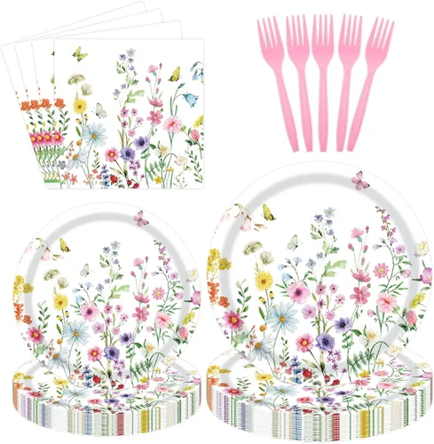 Vista 11 de 96 platos de papel de béisbol y servilletas para fiesta, platos de fiesta de béisbol, servilletas y tenedores, juego de vajilla desechable