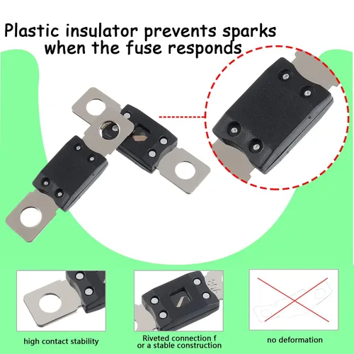 Vista 3 de Fusible de Alta Corriente MEGA 40A - Fusible de Perno de 40 Amperios para Automóviles, Camiones, Vehículos de Construcción, Autobuses, Caravanas