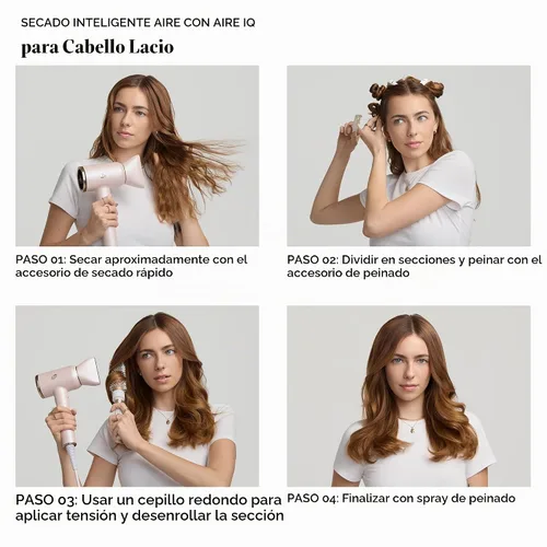Vista 13 de T3 Aire IQ Kit de secador de pelo con concentrador de secado rápido, concentrador de estilo, difusor y soporte para secadora Golpes rápidos