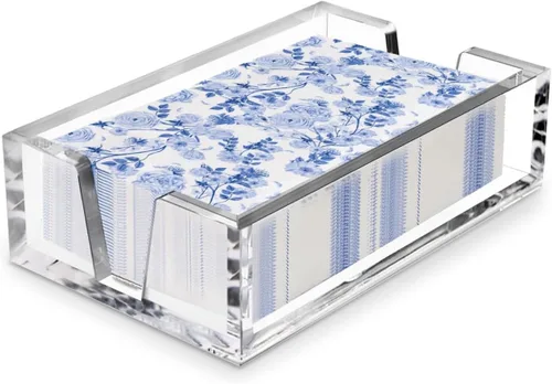 Vista 12 de Bandeja Soporte de Toallas de Invitados de Acrílico para Baño – Soporte Vertical para Toallas de Papel para Toallas de Mano Desechables, Organizador