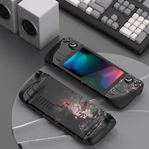 Vista 3 de PlayVital Juego completo de calcomanías protectoras para Steam Deck LCD, pegatinas personalizadas Cubierta de vinilo para Steam Deck OLED - Espacio