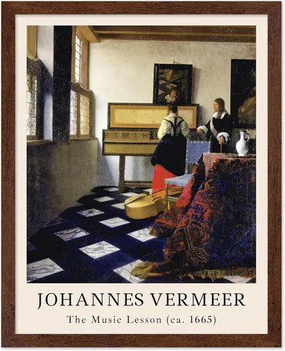 Vista 8 de Poster Master Póster vintage Johannes Vermeer – Impresión de pintura de vista retro de Delft – Vista del arte de Delft – Regalo para hombres