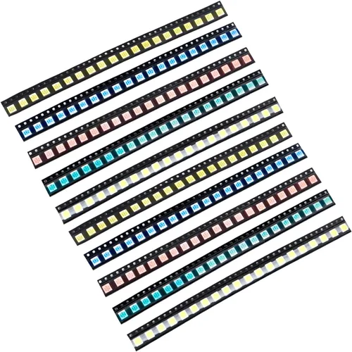 Vista 15 de Kit surtido de luces LED de diodo SMD 0805 de 5 colores x 40 piezas = 200 piezas (Chip mini 2.0mm x 1.2mm para PCB DC 20mA) Bombillas de luz