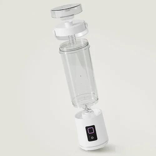 Vista 5 de PANGBOER Mezcladora portátil de 50 W para batidos recargable 20.3 fl oz Juicer Cup para cocina de oficina Blanco