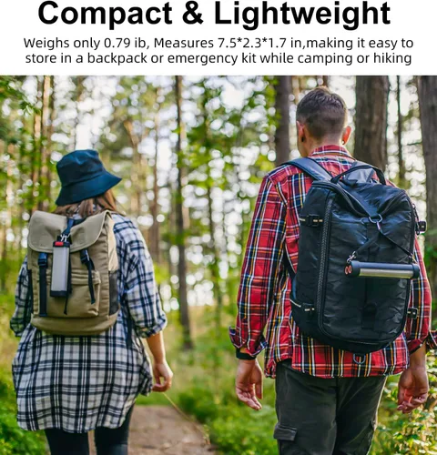 Vista 8 de Linterna solar para campamento, 1800 lúmenes, 13 modos de luz, batería de 3000 mAh, impermeable IP66, luces LED recargables para huracán