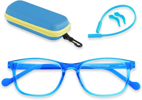 Vista 8 de ANDWOOD Gafas de luz azul para niños, niñas, niños, computadora, juegos, anti rayos azules, gafas de sol polarizadas de 3 a 12 años