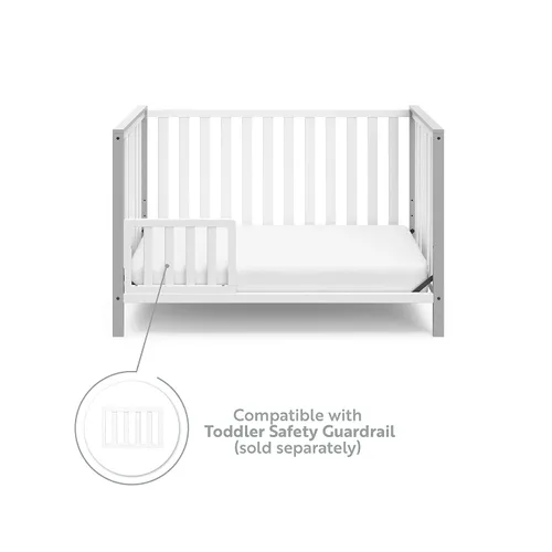 Vista 7 de Storkcraft Modern Pacific - Cuna convertible 5 en 1 (negro) – Certificado GREENGUARD Gold, se convierte de cuna de bebé a cama infantil y cama
