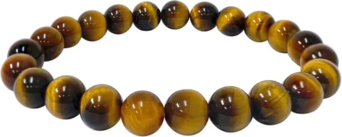 Vista 101 de Gem Avenue Handmade Round Bead Stretch Bracelet Unisex Natural Stone Beaded Jewelry for Men & Women, Elastic Wristband for Daily Wear